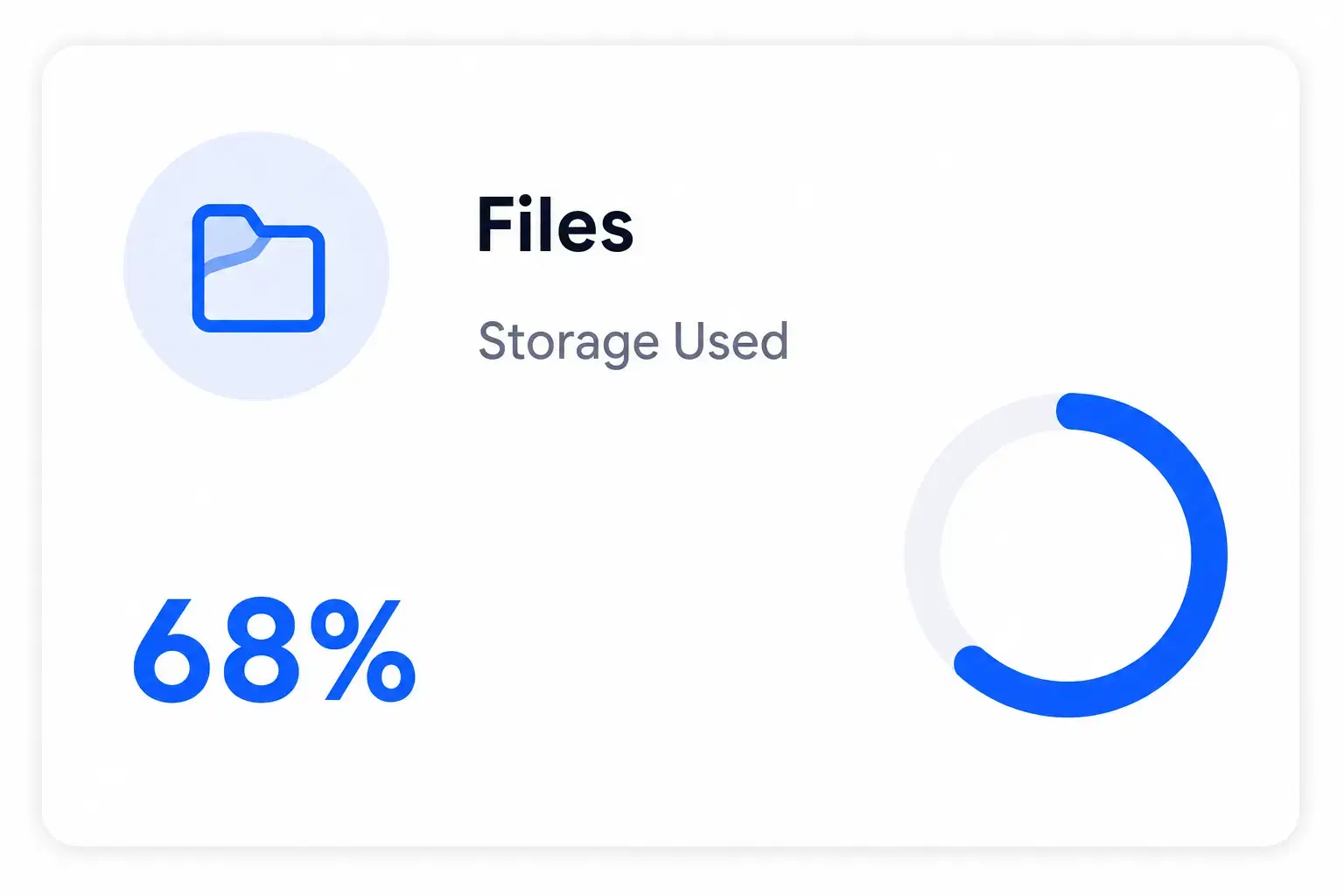 Files library with organized media and document storage