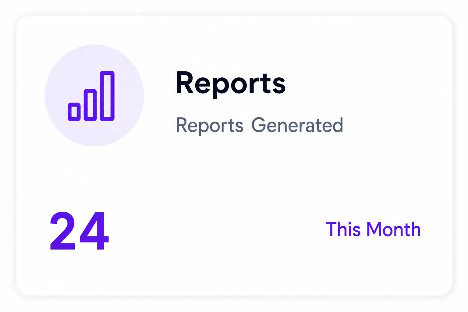 Reports dashboard with analytics, insights, and export options
