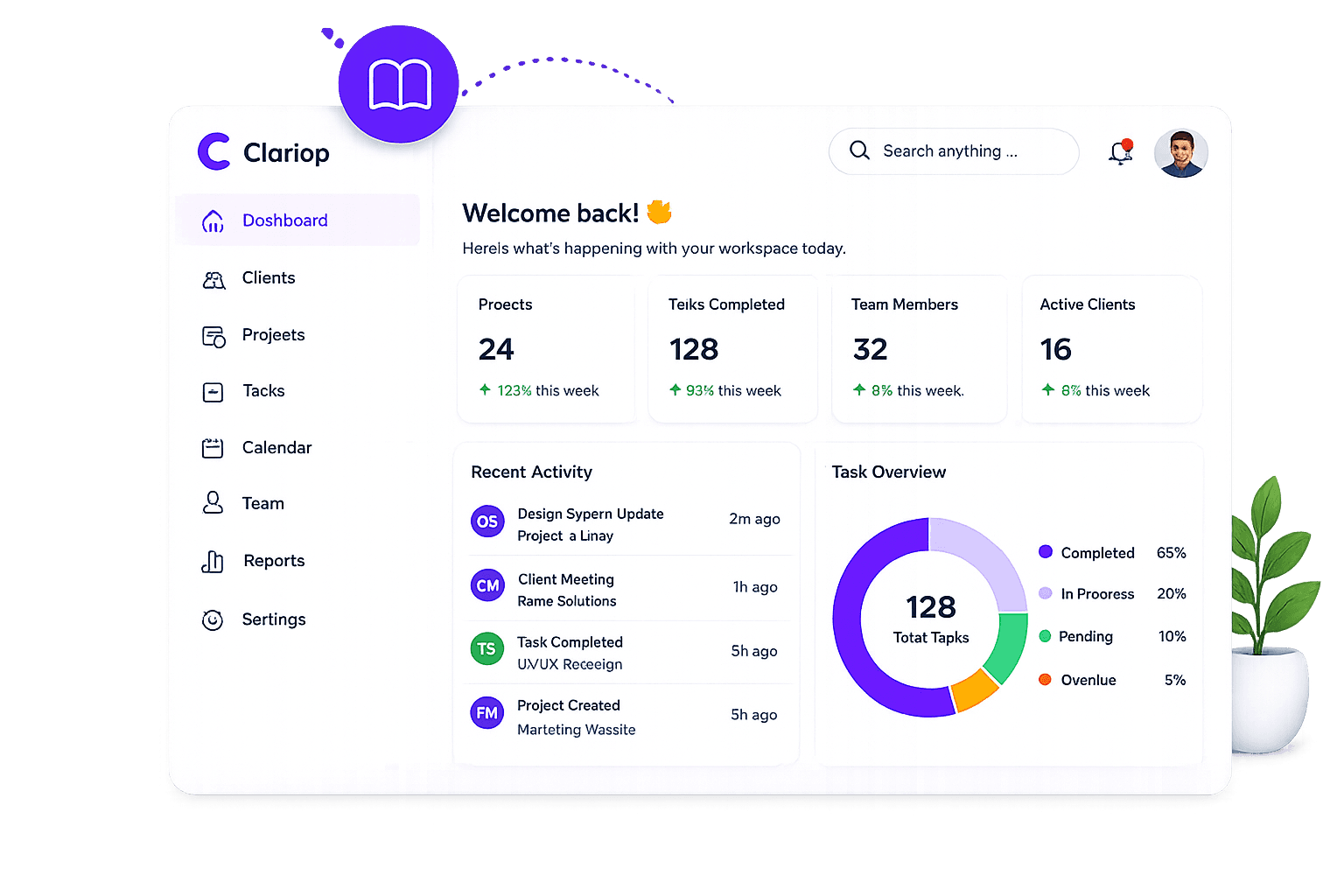 Clariop dashboard preview